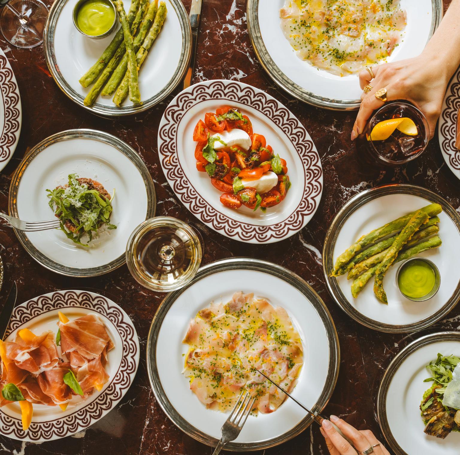 Frische Antipasti und Pasta im Pamela Berlin